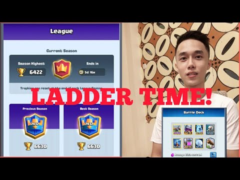 Live Trophy Push Gameplay (6400+) with X-Bow Pump Deck! - Clash Royale