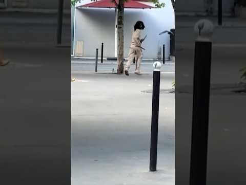 Video shows Paris attacker armed with two knives