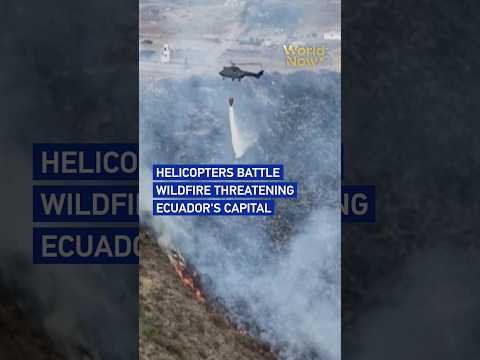 Helicopters battle wildfire threatening Ecuador's capital