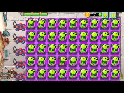 Plants Vs zombies 2 Peashooter Vs All Zombies Gameplay Challenge | Pvz 2 Modern Day Gameplay 