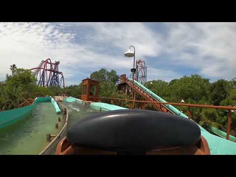 Stanley Falls Flume front row 4K POV [Busch Gardens Tampa Bay Florida]