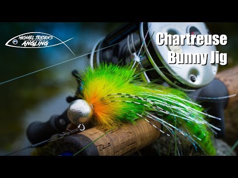 Chartreuse Bunny Jig - hair jig tying