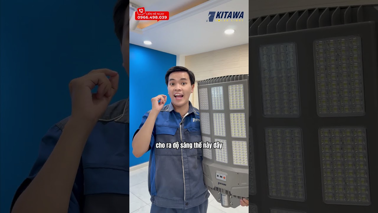 Đèn Liền Thể Năng Lượng Mặt Trời 800W Chính Hãng KITAWA LT18.800 Chiếu Sáng Mạnh Mẽ