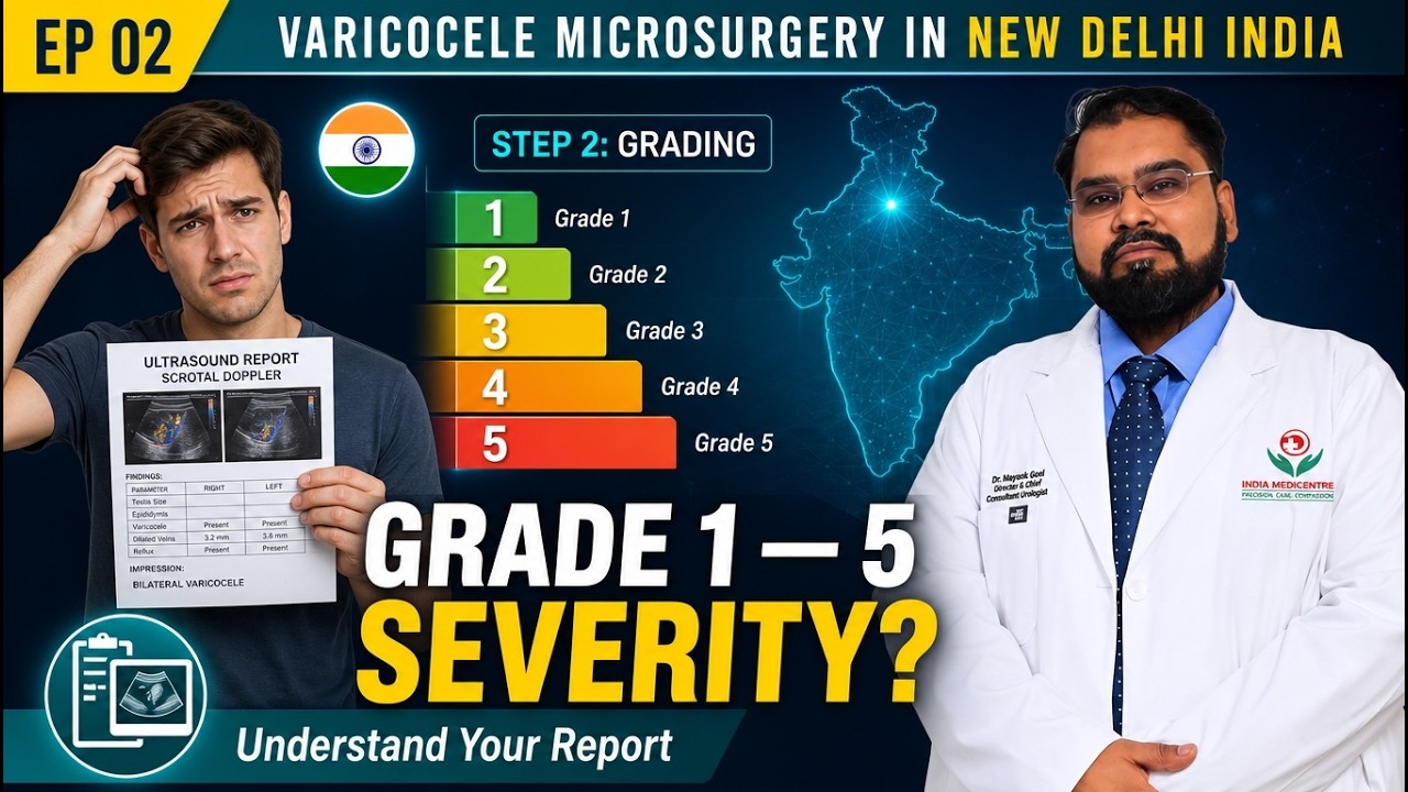 Varicocele Grade 1 to 5 explained video
