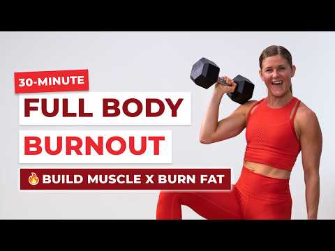 30-Minute Full Body HIIT Workout with Dumbbells | At-Home Strength + Cardio Burn