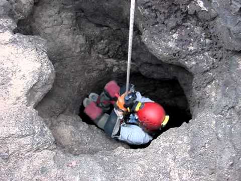 Climbing Out of a Mojave Desert Cave