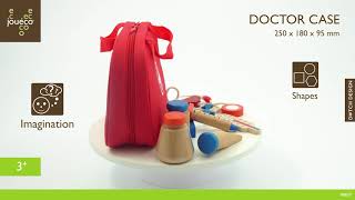 Jouéco doktorský kufřík s dřevěným příslušenstvím 8ks Videoprezentace doktorský kufřík s vybavením 8 ks