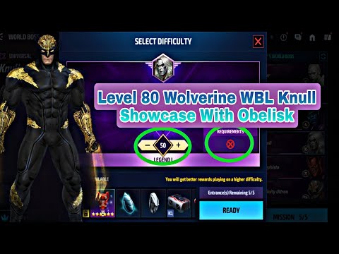 Level 80 Wolverine WBL Knull Showcase With Obelisk - Marvel Future Fight