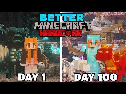 I Survived 100 Days In BETTER Minecraft HARDCORE... Here's What Happened