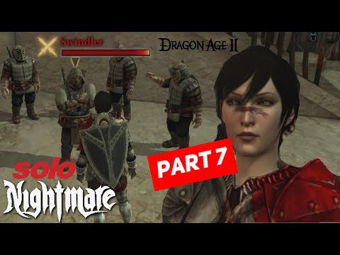 Hawke Vs Carta Thugs - Warrior Tank Build - Solo Nightmare - Dragon Age 2