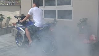 |Burning out some Diablo Rosso II Tyre|R3|NEPAL|2018