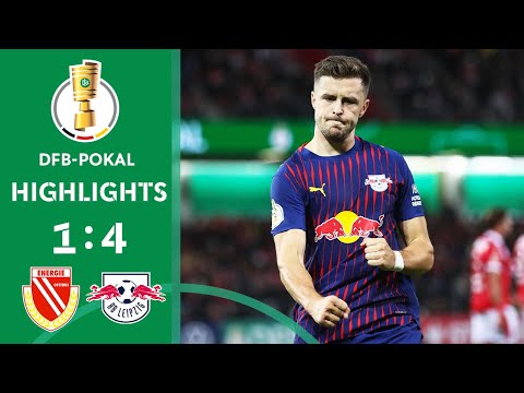 Goal Festival for Leipzig | FC Energie Cottbus vs. RB Leipzig 1-4 | Highlights | DFB-Pokal 2. Round