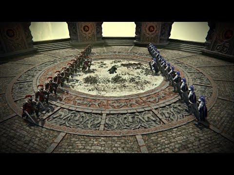 Redmane Knight vs Cuckoo Knight| Elden Ring NPC Battle #1