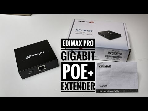 Šakotuvas EDIMAX GP-101ET Edimax IEEE 802.3at Gigabit PoE+ Extender video