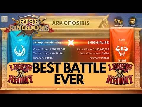 PHR 1,1 B vs HIGH 1,4 B - 8th Ark of Osiris - Best Battle ever - MUST WATCH - Rise of Kingdoms