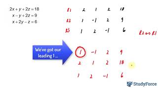 Solve linear systems using Gaussian elimination with back substitution