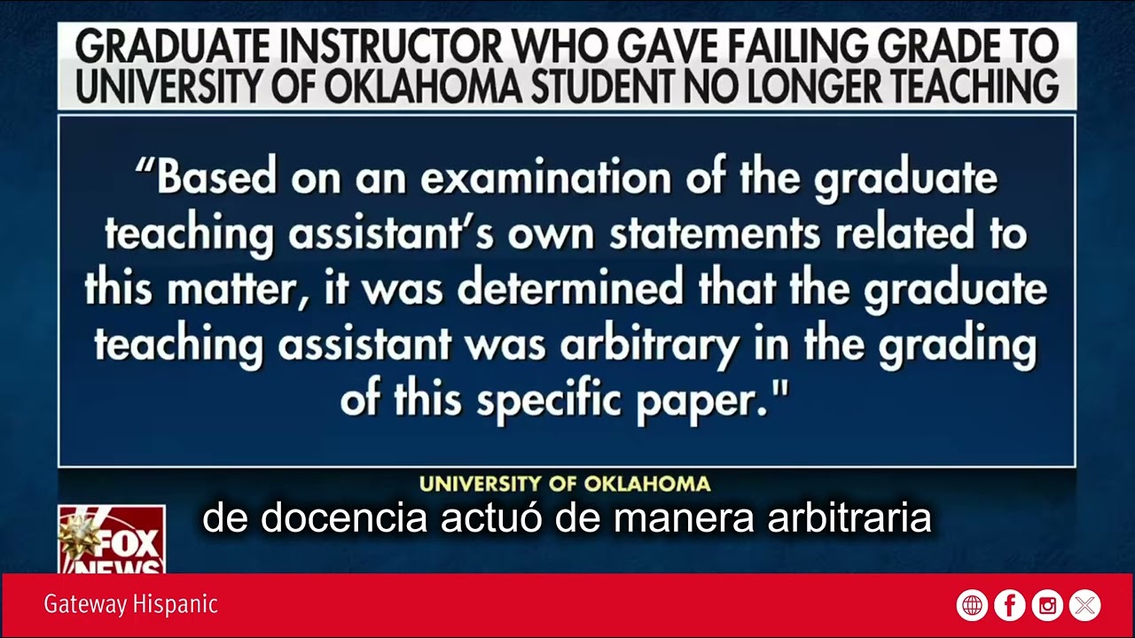 University of Oklahoma removes instructor over arbitrary grading after Bible cited essay