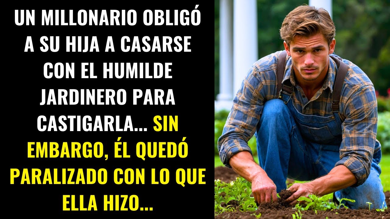 UN MILLONARIO OBLIGÓ A SU HIJA A CASARSE CON UN JARDINERO, PERO LO QUE ELLA HIZO LO DEJÓ PARALIZADO