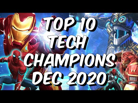 Top 10 Tech Champions Dec 2020 - God Tier Best Of The Best Breakdown - Marvel Contest of Champions