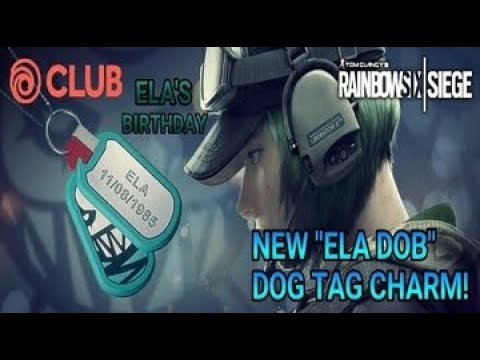 New "Ela DOB" Dog Tag Charm! (Rainbow Six Siege)