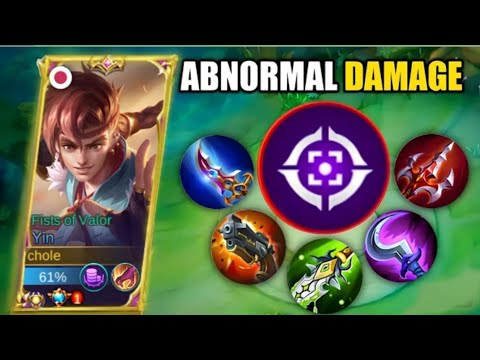 New Yin Full Penetration Build ( Damage Hack 😱) Yin Best Build - Mobile Legends