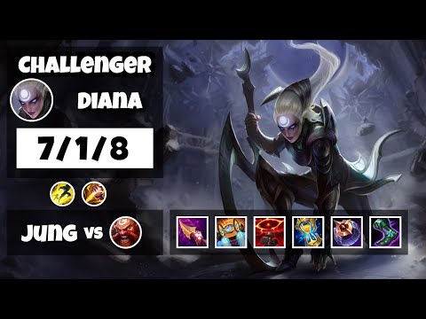 Diana vs Gragas BR Challenger JUNGLE (7/1/8) - v11.13