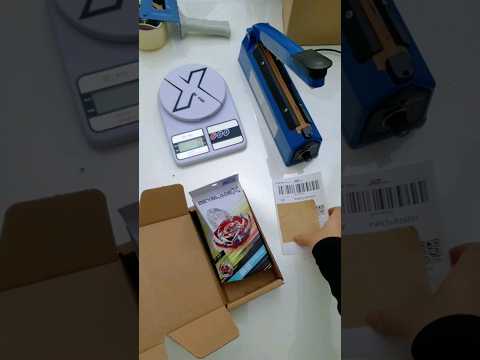 Packing a Beyblade order for someone special to our buyer #59