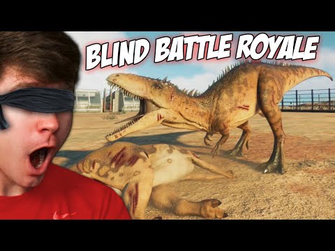 BLIND DINOSAUR BATTLE ROYALE! - Jurassic World Evolution 2