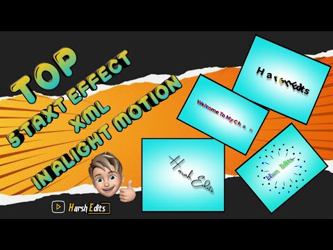 Top 5 Taxt Effect XML in Alight Motion.Harsh Edits Part-1..
