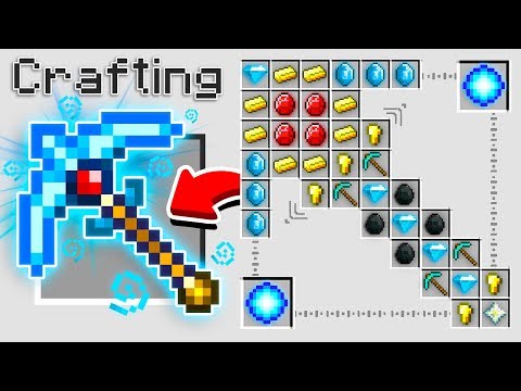 How to Craft a $1,000,000 Super Pickaxe *Overpowered* (Minecraft 1.13 Crafting Recipe)