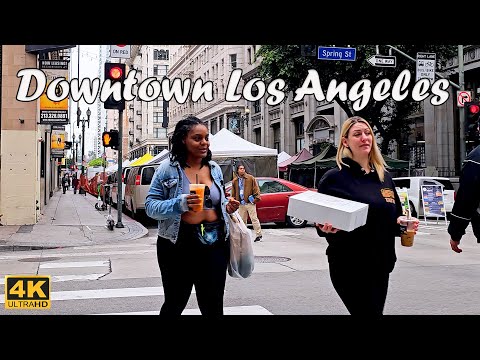 Downtown Los Angeles Virtual Walking Tour - California - USA | The Bloc, Grand Central Market