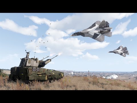 Russian Advanced Fighter Jets Destroyed by Ukrainian Anti-Air Missile Tanks - Arma 3