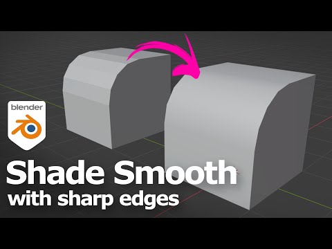 Blender Shade Smooth with sharp edges | Remove Shade Smooth | Shade Auto Smooth