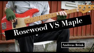 Rosewood vs maple fretboard on bass: Is there a sound difference?