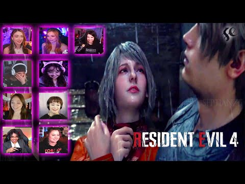 Girls React Leon's Catches Ashley - Resident Evil 4 Remake | #compilation #residentevil4