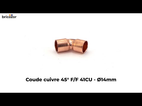 Coude cuivre 45° F/F à souder 41CU - différents diamètres BRICOZOR