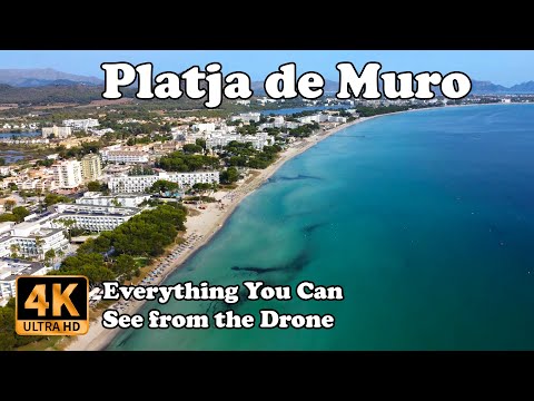 Playa de Muro Mallorca, Alcudia - All Hotels from Drone in 4K Majorca