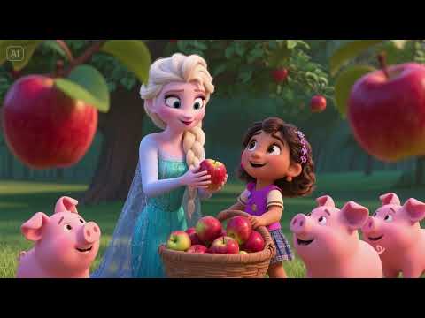 Apple Picking Fun with Elsa, Her Daughter, and Piglet – A Sweet, Playful Song for Kids
