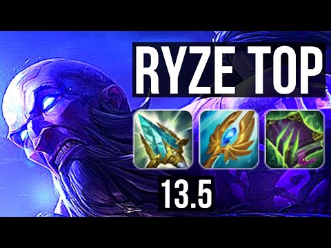 RYZE vs YASUO (TOP) | 7/2/13, 600+ games | KR Master | 13.5