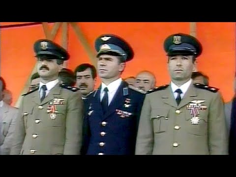 Сирия. Дамаск. Прибытие участники советско-сирийского космического экипажа 12.08.1987