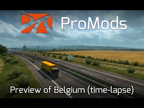 Preview Time-Lapse (250%) of Belgium in ProMods 2.10