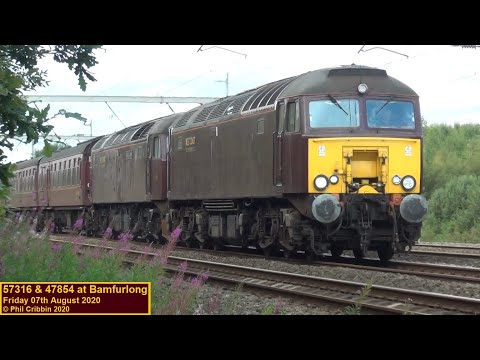 57316 & 47854 at Bamfurlong - 07th August 2020