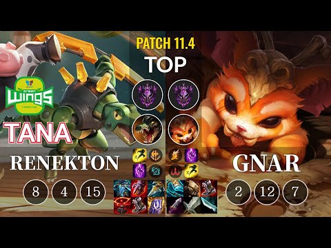 JAG TaNa Renekton vs Gnar Top - KR Patch 11.4