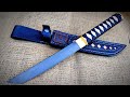 Wootz TANTO knife from an armor-piercing projectile