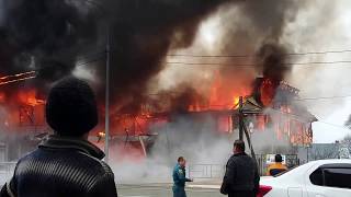 Пожар в Лоо 16.03.2017 г. в поселке Лоо.