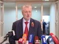 Сергей Миронов, подход к прессе, ГД РФ 