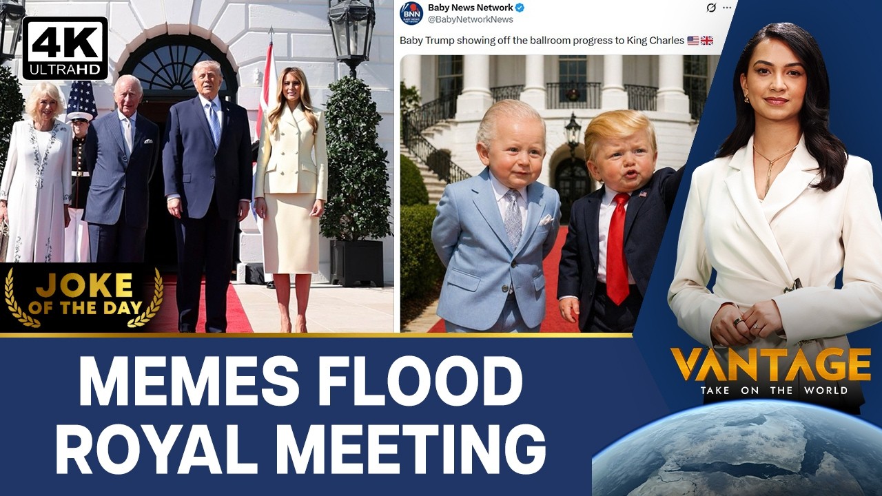 Trump’s Royal Meeting With Charles & Camilla Turns into Meme Material | Vantage on Firstpost | 4K