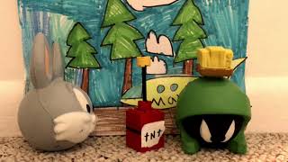 Bugs Bunny and Marvin Martian Blow up the Earth (Looney Tunes Squishies)