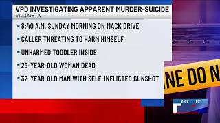 Toddler unharmed after apparent murder-suicide in Valdosta home, police say