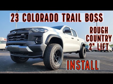 23 Colorado Trail Boss Rough Country 2 inch Lift Kit installed and new wheels and tires